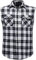 Iris Sprite Chemise décontractée à Carreaux sans Manches en Flanelle boutonnée pour Homme, Coupe Ample avec Poche, Plaid Nori -A210, XXL