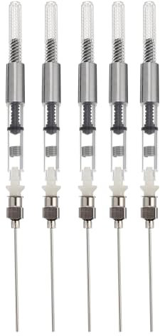 Cabilock 1 set / 5 pieces fountain pen ink syringe filler with removable blunt needle tip for fountain pen