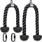 Kipika Trizepsseil 28 & 36 Zoll Kabelmaschine Befestigungen Riemenscheibe System Gym Pull Down Seil Heavy Duty Nylonseil mit weichen Gummienden Schwarz 2 Stück