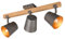 Trio Leuchten Deckenleuchte Bell 801900367, Metall Nickel antik, Holz, exkl. 3x E14