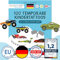 Papierdrachen 100 besonders hautfreundliche Kindertattoos - Tattoos Autos - für Kinder - für Jungen und Mädchen - geprüft & made in Germany - Set 25