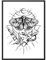 Moth Moon Poster Premium Mond Wallart Bild Motte Kunstdruck Spiritualität Magisch Okkult Fine Art Witch Aesthetic Wandposter Wicca Deko (DIN A4 ohne Rahmen)