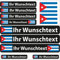 INDIGOS UG Fahrrad Aufkleber Kuba - 13 Fahnenaufkleber glatt - Sticker selbst gestalten - Fahrrad - Auto - Motorrad - Namensaufkleber wasserfest personalisiert - Wunschtext - Flaggen der Welt