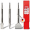 SCHWABENBACH ® SDS Plus Chisel Set - 3 Pieces - 25 mm Pointed, 50 mm Spade, Premium Tile Chisel - Extremely Robust, Chrome Vanadium Steel, Fast Work Progress