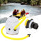 Mokernali Fußluftpumpe Boot, Fußpumpe Boot, Blasebalg Luftpumpe, Tragbare Fußluftpumpe aus Kunststoff, Aufblasbare Luftpumpe, mit Saugrohr, für Schlauchboot, Gummiboot, Kajak, Angelboot