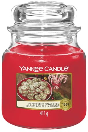 Yankee Kerze Classic Medium Jar Pfefferminze Pinwheels 411g