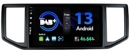 SXAUTO - Built-in DAB - Autoradio für VW Amarok Crafter Van Man (2016-2021) Android 14 - Eingebaut CarPlay Android Auto - Kamera MIC - 4G+64G - 360-CAM Lenkradsteuerung DSP GPS WiFi - 2 Din 10.1 Zoll