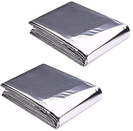2 Pcs Silver Reflective Mylar Film Plants Garden Greenhouse Covering Foil Sheets Grow Light Accessories for Home Garden Greenhouse