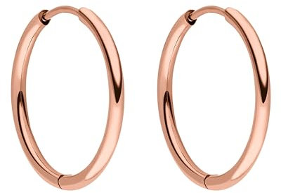 PURELEI® Sleeky Ohrringe (Rosegold) – Damenohrringe aus langlebigem Edelstahl – Wasserfeste Ohrringe Damen – 1,58 cm Durchmesser – Modeschmuck für deinen individuellen Look
