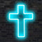 CTLNEON Jesus-Kreuz-Neonschild, LED-Schilder, Kreuz-Dekor-Lampe, Licht, Neon-Kreuz-Schild für Wand, Schlafzimmer, christliche Dekoration, religiöses Zimmer, Kinderzimmer (Blau)