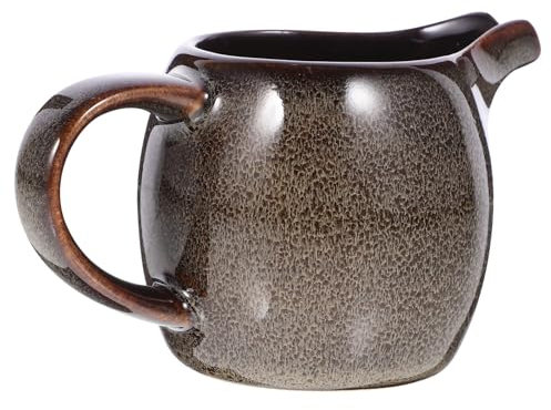 Grauer Aus Keramik mit Henkel Ausguss Mini-sahnekännchen für Teeservice für Kaffeesauce