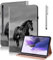 TUOLISG Étui de protection pour Samsung Galaxy Tab S7 FE 12.4 5G, en cuir synthétique, avec support, multi-angle, avec stylet, pour SM-T730/T736B, cheval noir