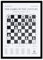 A&A Schachthemen-Poster-Rahmen 33 cm x 45.7 cm/Jahrhundertspiel von Bobby Fischer und Donald Byrne in New York, 1956 / Schwarzer Holzrahmen