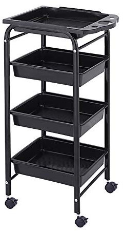 Beauty Salon Trolley Cart, Removable Drawer, Rolling Spa Hairdresser Tray with Wheels, 15 Kg Load Capacity, Utility Mobile Tool for Salons