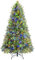 SHareconn 229 cm Albero di Natale con Luci Incorporate Artificiale, con 470 Luci Bianche Calde e Multicolori, con 1910 punte di filiale, 60 Pigne e 1 Supporto Pieghevole in Metallo