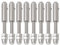 Create idea Paquete de 8 Tornillos para Terminales de Cable Tensor de Cable de 3 Mm Terminal de Cable con Pasador Roscado Adecuado para Cables de 3 Mm A 4 Mm Acero Inoxidable 304