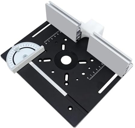 JDQTPOET Upgrade Precision Router Lift System and Aluminum Router Table Insert Plate, Wood Router Lift Base for Working DIY Tool (Set 4)