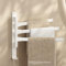 Handtuchhalter Wand ohne Bohren for Bad: 180°Drehung Badetuchhalter 3 Armig - Selbstklebend Handtuchstange for Badezimmer und Küche, Weiß