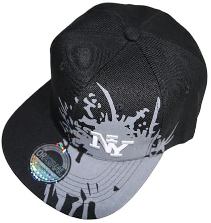 beybey NY Baseball Snapback Cap New York originelle Caps für Coole Typen (FRA schwarz grau)