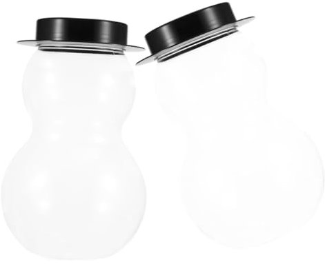 Amosfun 2 Pz bottiglia per bevande portatile bottiglia di spremitura trasparente vaso da farmacia fruit juice succhi contenitori per confettata contenitore bottiglia pupazzo di neve bianca