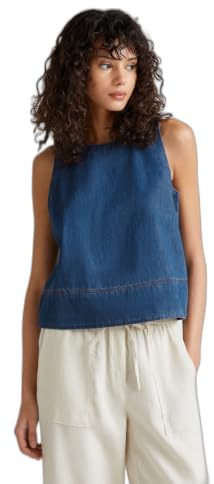 United Colors of Benetton Blusa 5DHJDH00Q Hemd, Blau, M Damen, blau, Medium