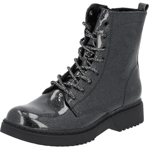 Palado Stiefeletten Damen Djerba Gloss by Sila Sahin – bequeme Boots - leicht gefütterte Stiefel - modische Winterschuhe Grau UK4,5 - EU37