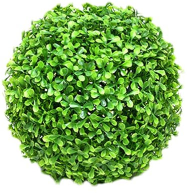 Bola verde artificial, no se decolora, bola de arbusto artificial, resistente a los rayos UV, decoración de hierba artificial para fiestas, patios traseros, bodas
