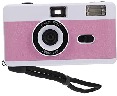 HOMSFOU Plastikfilmkamera Mit Eingebautem Blitz Wiederverwendbare Vintage-filmkamera Keine Batterie Erforderlich Für Fotos Zurückspulen Und Entwickeln Lassen
