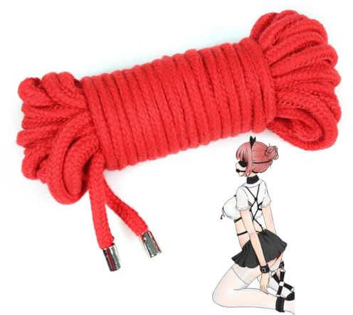 Cuerda de salto de nylon rojo multifuncional de 10 metros para Fitness y entretenimiento, diseño resistente al desgaste y antideslizante, regalo original para deportes al aire libre - Z