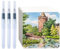 Sxutop 100 Blatt Aquarellpapier 12 x 12 cm Aquarellblock 300g/m² Naturweiß Watercolor Paper Wasserfarben Papier Dickes Aquarell Karten Blanko für Malen DIY Lesezeichen Postkarten GrußKarten