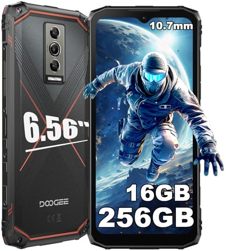 DOOGEE Blade 10 Pro 2025 Outdoor Smartphone 256GB+16GB(2TB) Outdoor Handy Ohne Vertrag, 6.56'' HD+, 50MP+8MP Kamera 5150mAh Baustellenhandy, 3 Card Slot/IP68/69K/NFC/Face ID/OTG