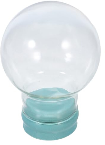 GLEAVI Schneekugel Glas Zum Selbst Füllen Transparent Leeres Glas Befüllbare Kugel Für Bastelarbeiten Weihnachtsdekoration Erinnerungskugeldisplay Kristallklar