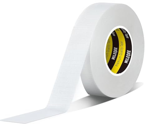 MILEQEE Reparaturband, Weißes Klebeband, 20mm×20m, Stark haftendes Abdeckband,Abdichten, Befestigen, Spleißen,für Büro, Heim, Industrie