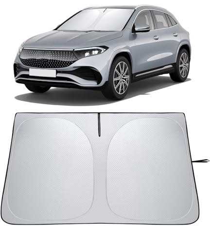 LANTU Protector Solar para Parabrisas De Mercedes GLA H247 2020-2026 / EQA 2022-2026 Plegable Cubierta Protectora Visera con Bolsa De Almacenamiento Bloquea Rayos UV Paraguas Solar