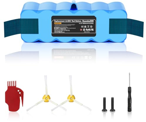 5800mAh Lithium Ersatzakku für iRobot Roomba Akku | kompatibel mit iRobot Roomba 500 521 530 560 563 565 600 605 615 620 621 630 650 651 671 676 680 681 690 695 700 760 770