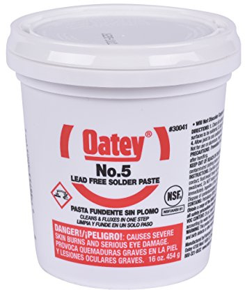 Oatey 30041 No. 5, 16oz solder flux, 16-Ounce, Amber