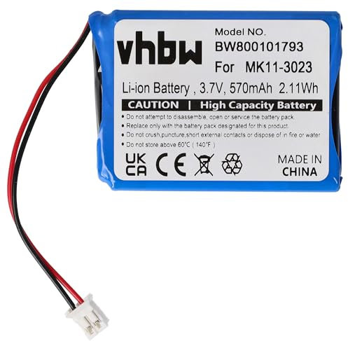 vhbw Batterie Compatible avec Sony Playstation CECHZK1JP, CECHZK1UC, PS3 Wireless QWERTY Keypad Manette de Jeu Gamepad (600mAh, 3,7V, Li-ION)