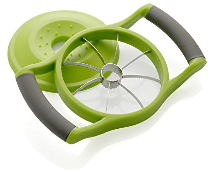 Brandani Taglia Mela Frutta Manuale Verde Inox Con Supporto