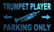 ADVPRO m433-b Trumpet Player Parking Only Neon Light Sign Barlicht Neonlicht Lichtwerbung