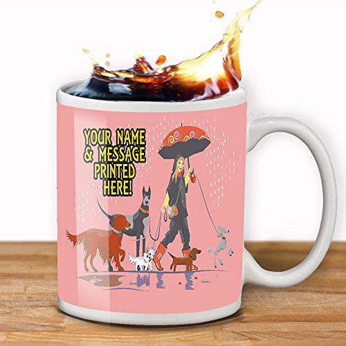 Personalised Best Dog Walker Mug Coffee Cup Custom Tea Mug Birthday Gift for Him or Her ST355