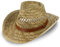 fiebig Australier Strohhut für Damen & Herren | Luftiger Cowboyhut aus Stroh | Westernhut mit Kunstlederband & Einfass (56-M, Natur)