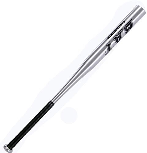 34 Inch Aluminium Baseball Bat Sport Baseball Bat Bar Stick Metal Waterproof Anti Slip Handle Home Protection Silver For Training and Practise