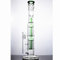 Glass bong double tree dome coffee maker tube 18 mm bowl height 40 cm. Green
