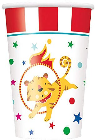 Unique Party 72476 - Bicchieri di carta per feste, 8 pezzi