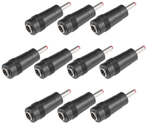 sourcing map 10 Stück Universal Netzteil DC Adapter 5.5x2.1mm Buchse auf 3.5x1.35mm Stecker, 12x41mm (B*H) Universal Adapter für Ventilatoren Router Schreibtischlampen Laptop Überwachungskamera