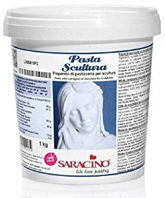 Saracino Sculpting Paste for Decorations and Sculptures - Alternative to Chocolate Paste - 1 Kg Made in Italy