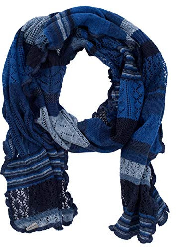 Invero, Merino Schal Manu, 100% Wolle (Blau)