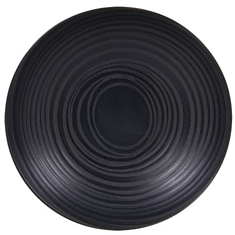 Table Passion - Assiette creuse Moon noir 22,5 cm (lot de 6)