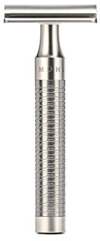 MÜHLE - Rasierhobel - ROCCA Serie - Edelstahl silber matt - geschlossene Schaumkante