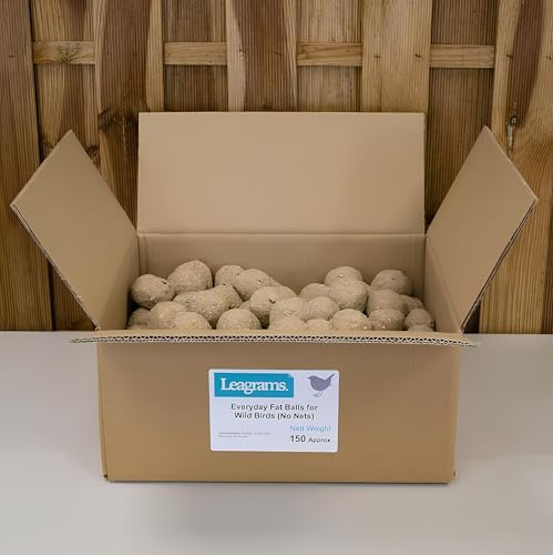 Leagrams Everyday Fat Balls for Wild Birds (300 Pack) | Natural Beef Fat, Seeds & Cereals | No Palm Oil | Suitable for Feeders & Tables